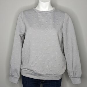 Lili's Closet grey polka dot sweatshirt M